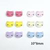 Venta al por mayor hielo transparente color sólido color Macaron joyería para uñas de gato lindo tridimensional kt gato material parche diy
