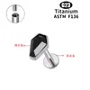 Aretes de titanio G23 para labio transfronterizos araña ojo de caballo circón decoración para agujero de oreja labio F136 joyería para perforaciones al por mayor en stock