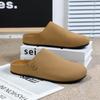 2025 Primavera Novo Estilo Baotou Meio-suporte Mocassins Masculinos de Sola Macia Burken Sapatos Simples que Combinam com Tudo Sapatos Casuais Chinelos Confortáveis para Homens