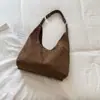Bolso Tote de Color Sólido Estilo Coreano para el Trabajo con Remaches Gran Capacidad de un Solo Hombro Retro Alta Apariencia Personalidad Moda Bolso de Axila
