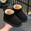 Botas de Neve Infantis com Forro de Lã Botas Curtas para Meninas Sapatos de Algodão Quentes para Bebês Botas de Algodão Antiderrapantes para Crianças Pequenas e Grandes