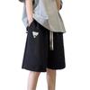 Pantalones Cortos Waffle de Verano para Hombre Modernos Sueltos Estudiante Versátiles de Longitud Media Deportivos Americanos Delgados Casuales