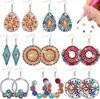Pendientes Creativos DIY de Pintura de Diamantes 5D Transfronterizos, Completamente de Diamantes, Pegamento de Diamantes 5D, Bordados, Diamantes de Forma Especial, Hechos a Mano, Ladrillos y Piedras de Punto, Pintura Acrílica