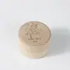 Caja Redonda para Dientes de Madera Caja de Almacenamiento de Dientes Infantiles Caja de Almacenamiento de Cabello Fetal y Cordón Umbilical Caja de Recolección de Cenizas de Animales