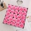 Nueva Rosa del Día de San Valentín 520 Engrosada de 5 capas Color Cabeza de Flor Grande Flor de Jabón Flor Inmortal Caja de Regalo Material para Ramo