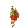 Natal Novo 2D 2025 Monstro de Cabelo Verde Decoração de Natal Pingente de Acrílico Ornamento de Árvore de Natal Desenho Animado
