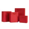 Bolsa de mano para cosméticos de alta gama bolsa para tienda de ropa color vino tinto champán bolsa de regalo bolsa de papel para joyería venta al por mayor