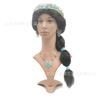 Peluca de Danza del Vientre para Niños Corona Varita Mágica Lámpara Mágica de Aladdín Princesa Jazmín Conjunto de Disfraz Étnico Indio