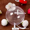 Pelota de plástico hueca transparente de 3-12 cm, bola de Navidad creativa para bodas, bola acrílica, decoración navideña