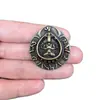 Xizang Latón Cuatro Paredes Guanyin Medalla de Bronce Pulsera Retro Accesorios Colgante de Buda