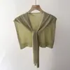 Algodón Capullo Estilo Coreano Color Sólido Versátil Tejido Pequeño Chal 2026 Primavera Bufanda Cálida para el Cuello Accesorio de Moda para Mujer