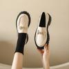 Zapatos de Cuero Estilo Británico para Mujer 2025 Jk Japonés con Suela Gruesa Slip-On Mocasines Franceses Tacón Grueso Zapatos Individuales Lo Shoes