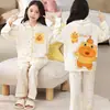 Pijama Infantil de Algodón Nube para Niños, Manga Larga, Cárdigan Delgado para Primavera y Otoño, Conjunto de Ropa de Casa Estilo Casual para Niños y Adolescentes