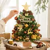 2025 Nuevo Hogar Adornos de Escritorio Pequeños Paquete de Materiales DIY Decoración Estilo Navidad Árbol de Navidad