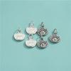 Colgante de lingote de la fortuna retro de plata esterlina S925, colgante artesanal de cuerda tejida a mano con perlas de cristal, accesorios para pulseras.