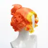 Mechas Desmontables con Gradiente Naranja Transfronterizo Peluca Corta Estilo Rizado Corto Cosplay de Anime/Fiesta Raya Media