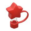 Tapón de pajita con forma de estrella 3D de dibujos animados, 10 mm, accesorio decorativo universal, tapón antipolvo reutilizable con pegamento suave.