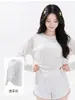 Blusa de Yoga Holgada Transpirable de Manga Larga para Mujer, Elegante Top Deportivo Delgado de Moda con Cordón, Camiseta Deportiva para Correr y Fitness, Verano