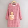 Delantal de cocina de manga larga, moderno, antiincrustante, transpirable, resistente a la suciedad, para uso doméstico y catering, ropa de trabajo especial para mujer.