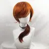 Peluca Universal para Cosplay Bungo Stray Dogs Nakahara Chuuya Peluca de Cosplay con Flequillo Lateral, Cabello Rizado de Longitud Media, Amarillo Lino