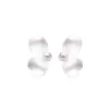 Brincos de Flor Simples com Pérolas Imitação Design de Nicho Feminino Pétalas Brilhantes Brincos Elegantes Doces Acessórios de Flor Tendência