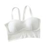 Top Tubinho Base Push-Up com Bojo de Seda Gelada de Verão com Alça Cruzada nas Costas, Sutiã Esportivo Roupa Íntima Feminina para Estudantes