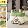 Caixa Organizadora de Brinquedos Infantil com Rodinhas, Caixa de Armazenamento de Grande Capacidade, Caixa Organizadora Doméstica para Roupas de Bebê e Lanches