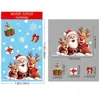 Decoraciones navideñas: hombre de jengibre, muñeco de nieve, copos de nieve, pegatinas de cristal, decoraciones para fiesta de Navidad, calcomanías electrostáticas de Santa Claus.