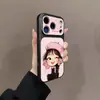 Funda para Teléfono de Niña con Sombrero Rosa Adecuada para iPhone 17 Pro Max, Apple 16 Pro, 15 Pro, 16 Pro Max, Diseño Único