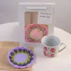 Posavasos de Rosa Tejidos a Crochet Terminados a Mano, Posavasos de Té Tejidos, Almohadillas Aislantes de Calor de Flor Tejida, Regalos de Estilo Pastoral para Novias