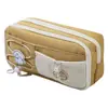 Estojo de Lápis Fofo de Queijo, Caixa de Papelaria de Nicho de Alto Padrão com Grande Capacidade, Bolsa de Papelaria Multicamadas Estilo Ins para Alunos do Ensino Fundamental e Médio