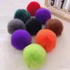 Pompón de Piel de Conejo Rex Imitación Manchado Hecho a Mano DIY Materiales Auxiliares Mayorista Zapatos Sombreros Accesorios de Ropa Piel de Conejo Artificial Pompon de Color Artificial