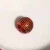 Cuentas de Vidrio Rojas Transparentes con Texto Grabado, Letras Doradas Electroplateadas y Componentes de Vidrio con Agujero Pasante para Hacer Pulseras