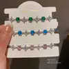 Pulsera Geométrica de Circonita de Color Dopamina, Estilo de Lujo Ligero de Gama Alta, Joyería Versátil de Moda Fresca y Dulce para Mujeres