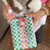 Hd6220A05 Bolsa Tejida de Plástico Colorida de Hello Kitty Dibujos Animados Linda Bolso Cruzado Bolso de Mano para Salir al Trabajo Bolsa de Cesta de Verduras