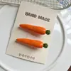 Pinza para el pelo con forma de verdura divertida, realista, linda y divertida, Pinza de pico de pato para mechones rebeldes de niña, Pinza lateral versátil de dibujos animados