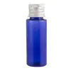 Botella plana de 20 ml con tapa de aluminio con tapón interior, envase cosmético, agua de rocío pura, loción, base de maquillaje, reempaquetado, botella vacía de PET