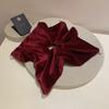 Anillo para el cabello de terciopelo y perlas estilo Hepburn retro francés, de alta gama, estilo coreano elegante, para combinar con todo, accesorios para el cabello de diadema