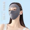 Protector solar facial Gini para mujer, antiultravioleta, de verano, fino, de seda helada, transpirable, para conducir, máscara facial completa