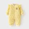 Mameluco Acolchado de Algodón para Bebé 120g Algodón Engrosado Acolchado Mono de Otoño e Invierno Ropa de Abrigo para Niños Traje Acolchado para Gatear