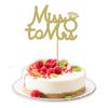 Despedida de soltera tema de boda decoración de fiesta complemento Miss a Ms anillo de diamante romántico tarjeta para pastel