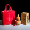 Una Botella de Vino de Cerámica Jin Calabaza Olla de Vino Vintage Tarro de Vino Sellado 500ml Cava Doméstica Tarro para Licores Botella de Vino Vacía