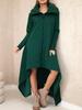 Ropa Nueva para Mujer Otoño e Invierno 2025 Europea y Americana Transfronteriza Amazon Moda Color Sólido Con Capucha Cremallera Holgada Versátil Vestido Sudadera