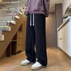 Pantalones casuales de espiga suaves talla grande 150 kg para hombre y mujer, finos de cintura alta de pierna ancha fluidos primavera/verano 2026
