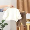 Sudadera de terciopelo para niño con cuello redondo para invierno, estilo nuevo, conjunto de pantalones gruesos para niños y bebés, conjunto de dibujos animados de dinosaurios para niñas