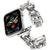 Adecuado para Apple Watch Iwatch9 Correa Metálica Applewatch8765 Acero Inoxidable Fila Única Pulsera de Mezclilla