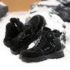 Zapatos de Invierno de Caña Alta Antiestáticos con Forro de Lana para Hombre, Suela Sólida Resistente al Desgaste, para Uso Petroquímico, Gas Natural, Gasolinera