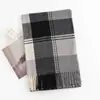 Moda Outono e Inverno Cachecol Xadrez Versátil para Mulheres Cachecol Simples de Caxemira de Alta Qualidade Xale Quente Cachecol à Prova de Frio Venda por Atacado