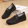 Zapatos de Tela de Pekín Antiguos de Primavera y Otoño Transpirables para Hombre Zapatos para Papá de Mediana Edad y Ancianos Suela Blanda Antideslizante Zapatos de Trabajo Negros Zapatos Planos para Hombre