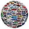 100 pegatinas decorativas de coches de dibujos animados para niños, funda de teléfono móvil, taza de agua, equipaje, ordenador, guitarra, patineta